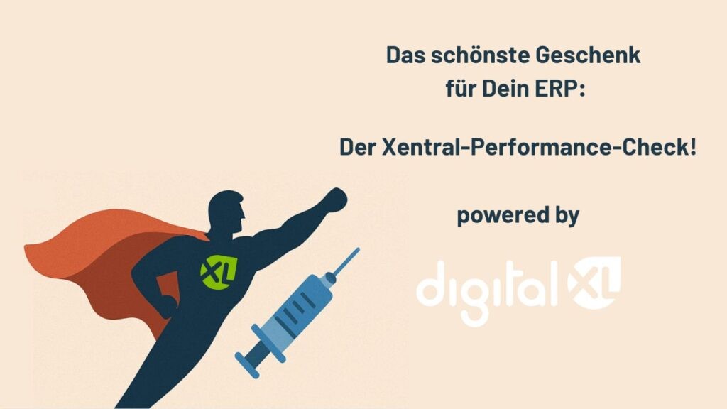 Das schönste Geschenk für Dein ERP! Sichere Dir jetzt den Xentral Performance Check powered by digitalXL zum Vorzugspreis.
