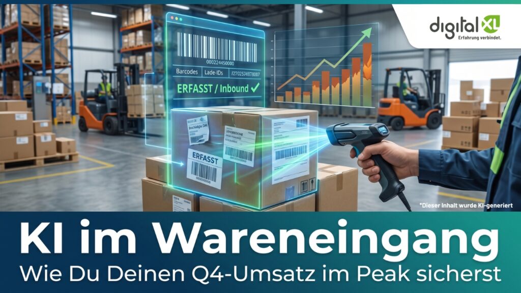 Erfahre in diesem Blogbeitrag von digitalXL, wie KI im Wareneingang Dir dabei helfen kann, deinen Q4 Umsatz im Peak zu sichern.